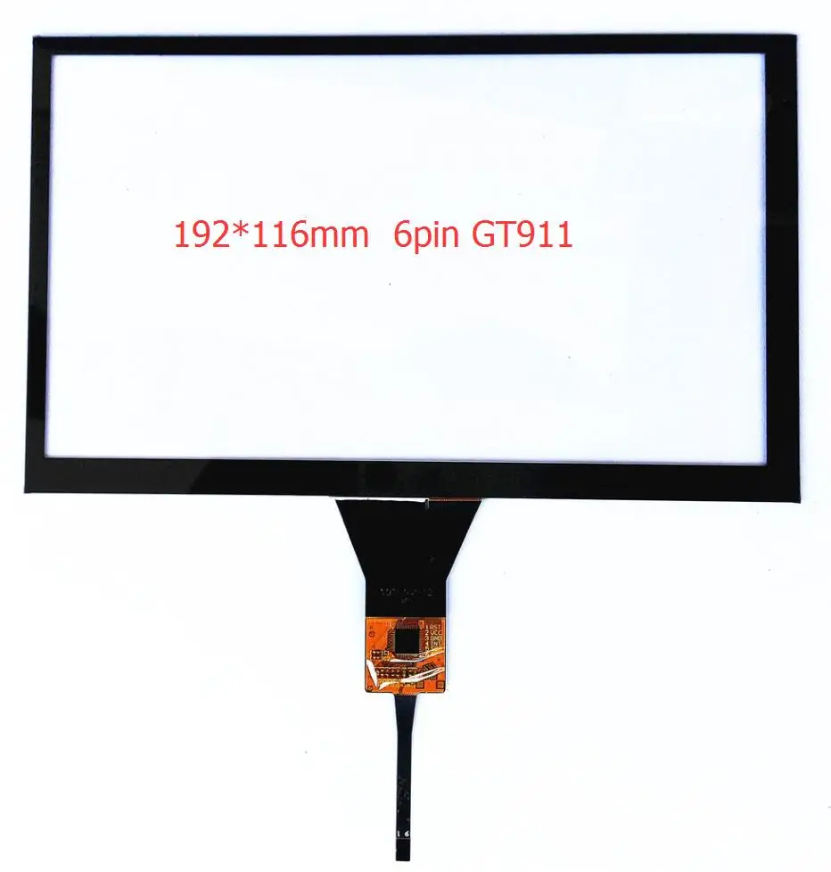 8 inch capacitive touch screen car DVD navigation / 192*116mm /GT911/6 line of touch screen
8 inch capacitive touch screen car DVD navigation / 192*116mm /GT911/6 line of touch screen