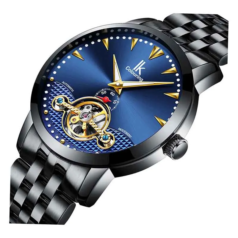 IK colouring Skeleton Tourbillon Mechanical Watch Fashion Men Waterproof Top Brand Full Steel Business Men Watch Reloj Hombre
IK colouring Skeleton Tourbillon Mechanical Watch Fashion Men Waterproof Top Brand Full Steel Business Men Watch Reloj Hombre