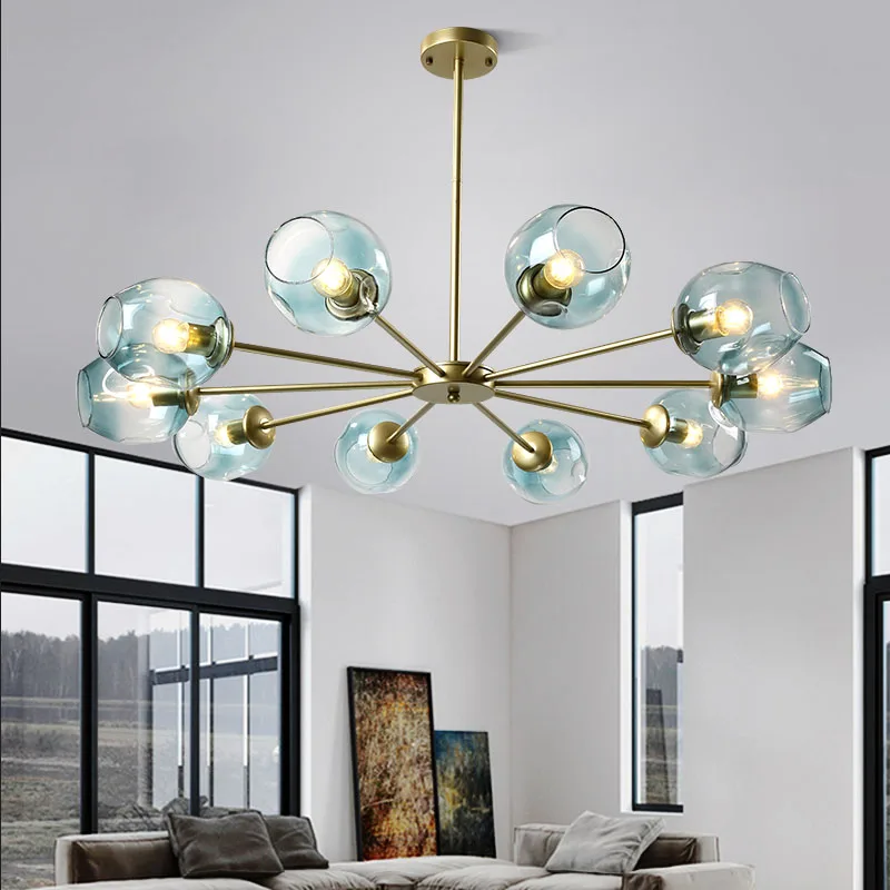 Nordic restaurant lamp creative molecular pendant lamp simple home light luxury bedroom lamp living room glass pendant Lighting
Nordic restaurant lamp creative molecular pendant lamp simple home light luxury bedroom lamp living room glass pendant Lighting