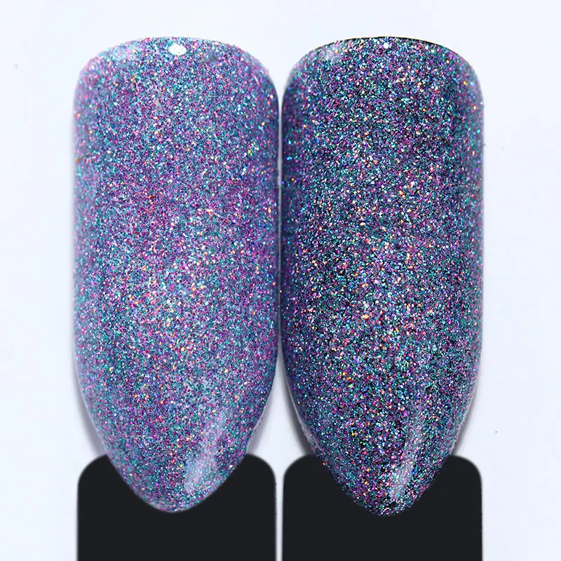 1 5 г Блестящий Порошок для ногтей фиолетовый лазер блестящий хром пигмент