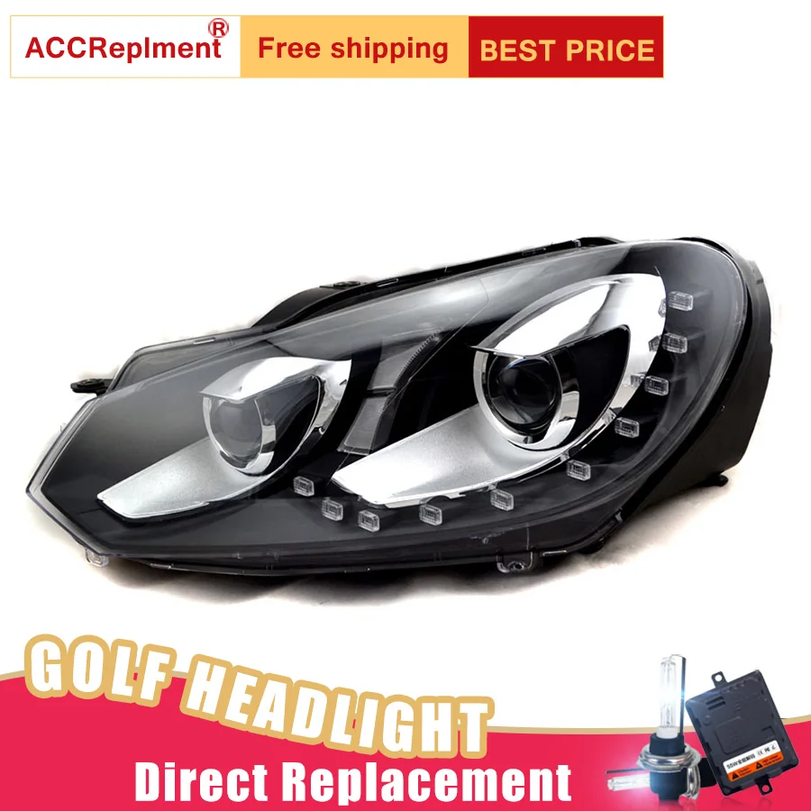 2Pcs LED Headlights For VW golf 6 2009-2013 led car lights Angel eyes xenon HID KIT Fog lights LED Daytime Running Lights
2Pcs LED Headlights For VW golf 6 2009-2013 led car lights Angel eyes xenon HID KIT Fog lights LED Daytime Running Lights