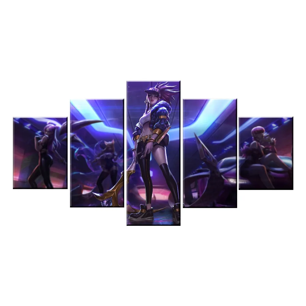 Home Decor Modular Canvas Picture 5 Piece Akali K/DA LOL Game Painting Poster Wall For Home Canvas Wholesale
Home Decor Modular Canvas Picture 5 Piece Akali K/DA LOL Game Painting Poster Wall For Home Canvas Wholesale