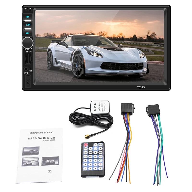 2din Car Multimedia Player GPS Navigation Camera MP5 Map 7 Inch HD Touch Screen Bluetooth AUX Autoradio MP3 Video Stereo Radio
2din Car Multimedia Player GPS Navigation Camera MP5 Map 7 Inch HD Touch Screen Bluetooth AUX Autoradio MP3 Video Stereo Radio