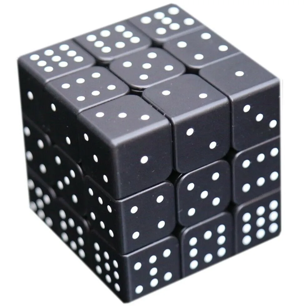 

3x3x3 Speed 3D IQ Game Emboss Effect Sudoku Braille Magic Cube Puzzle Twist Blind Weaksight Black Fancy Cubic Brain Teaser UV