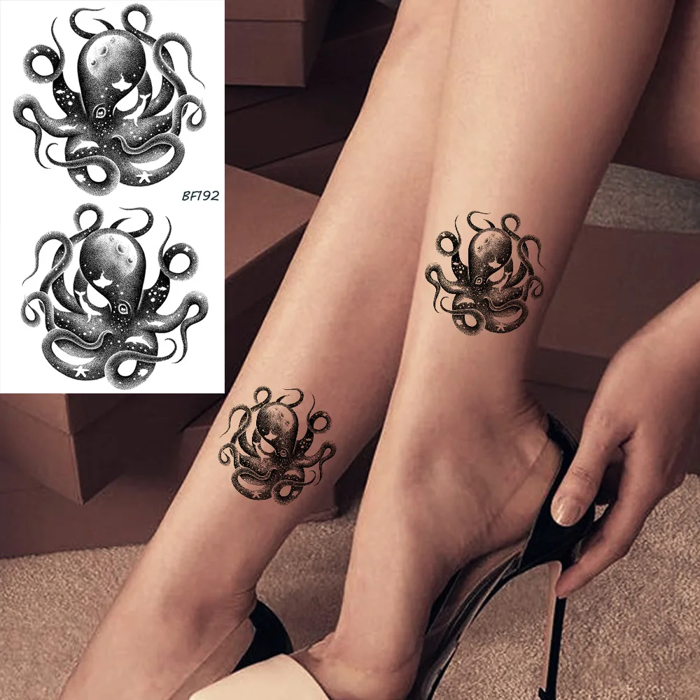 Black Small Octopus Squid Waterproof Tattoos Stickers Fake Women Men Galaxy Tato Temporary Cuttlefish Ankle Arm Art Tattoo Paste
Black Small Octopus Squid Waterproof Tattoos Stickers Fake Women Men Galaxy Tato Temporary Cuttlefish Ankle Arm Art Tattoo Paste