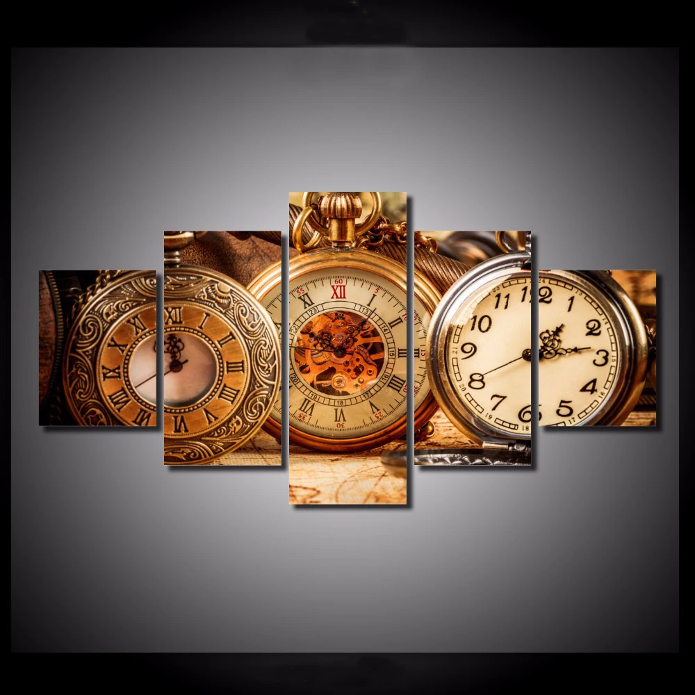 Promotion High Quality 5 Pieces/set Live Clocks Wall Art Paintings Picture Print on Canvas for Home Decoration Wall Art Picture
Promotion High Quality 5 Pieces/set Live Clocks Wall Art Paintings Picture Print on Canvas for Home Decoration Wall Art Picture
