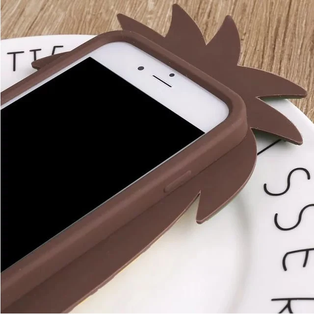 Милый мультфильм 3D Фрукты Ананас силиконовый чехол для телефона Samsung Galaxy S6 S7 край
