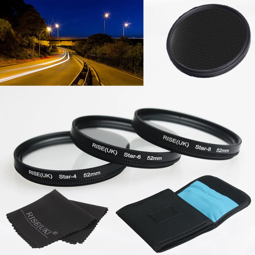 new arrive 52MM 4 6 8 Point Star Filter Kit for Canon EF 18-55mm 50mm 85mm Camera Lens
new arrive 52MM 4 6 8 Point Star Filter Kit for Canon EF 18-55mm 50mm 85mm Camera Lens