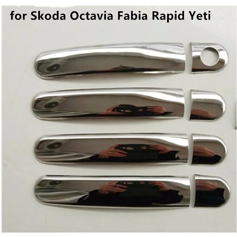 high quality ABS Chrome Door handle Protective covering Cover Trim for Skoda Octavia Fabia Rapid Yeti Car styling
high quality ABS Chrome Door handle Protective covering Cover Trim for Skoda Octavia Fabia Rapid Yeti Car styling