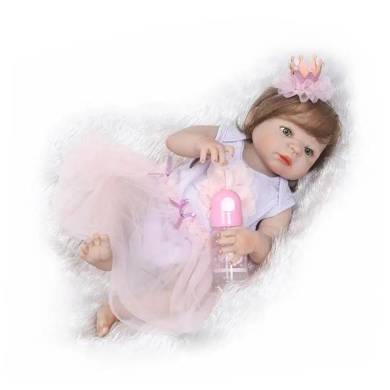 Новорожденных девочек чистые Reborn Baby Doll девушка тела винилсиликоновых для