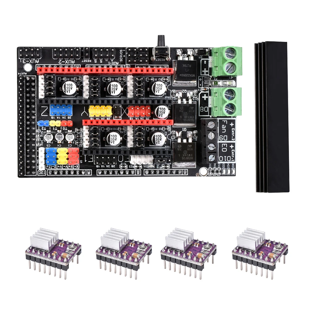 Материнская плата BIGTREETECH Ramps1.6 Plus, обновление Ramps1.6 R6, подходит для A4988, TMC2208, TMC2130, запчасти для 3D-принтера RepRap, панель управления
Материнская плата BIGTREETECH Ramps1.6 Plus, обновление Ramps1.6 R6, подходит для A4988, TMC2208, TMC2130, запчасти для 3D-принтера RepRap, панель управления