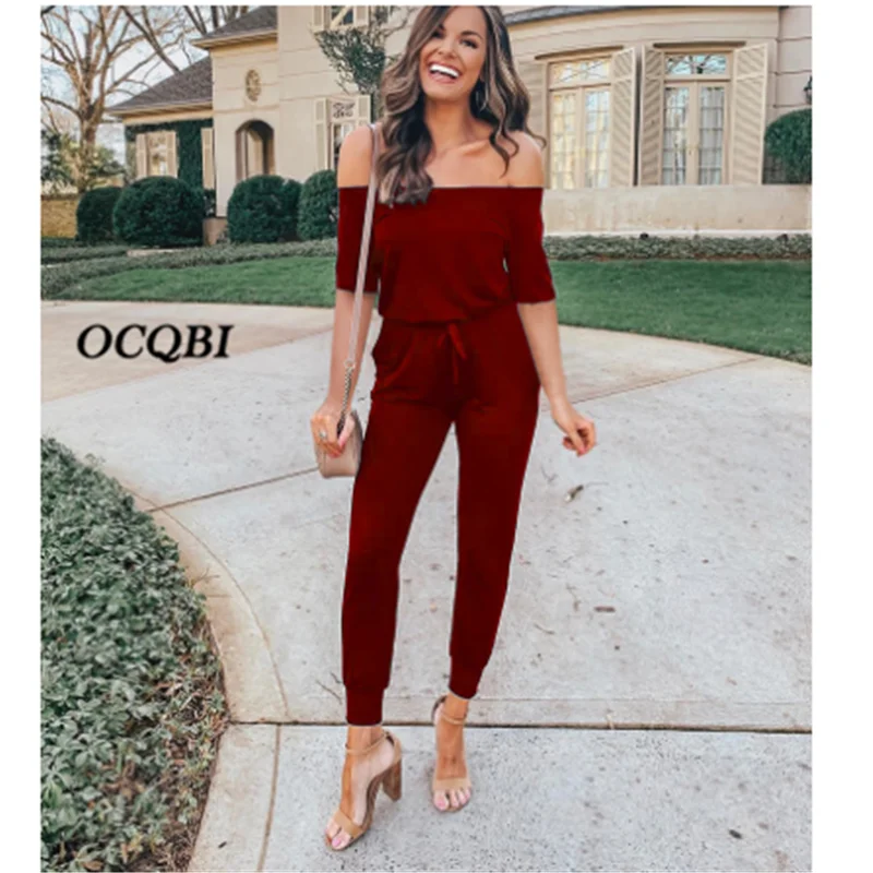 Black Fashion Sexy Jumpsuits Plus Size 2019 Solid Loose Off Shoulder Women Summer Jumpsuits
Black Fashion Sexy Jumpsuits Plus Size 2019 Solid Loose Off Shoulder Women Summer Jumpsuits