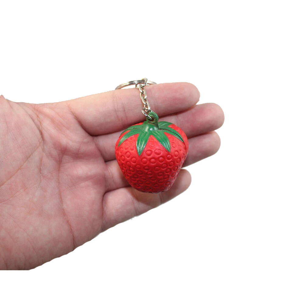 Mini Fruit Strawbe Soft PU Foam Keychains Key Chain Key Ring Plastic Crafts Pendant Printed Advertising Promotional Products
Mini Fruit Strawbe Soft PU Foam Keychains Key Chain Key Ring Plastic Crafts Pendant Printed Advertising Promotional Products