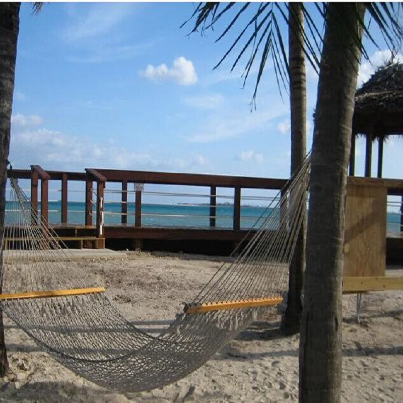 Wood mesh cotton rope hammock outdoor leisure hanging chair swing 75 shares of Super thick cotton rope
Wood mesh cotton rope hammock outdoor leisure hanging chair swing 75 shares of Super thick cotton rope
