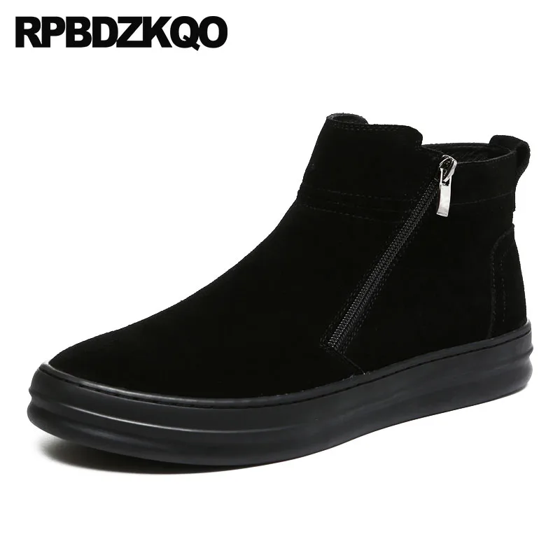 Ankle Trainer Suede Men's Shoes Flat Black Boots Warm Booties High Sole Top Men Zipper Winter British Style Sneakers Faux Fur
Ankle Trainer Suede Men's Shoes Flat Black Boots Warm Booties High Sole Top Men Zipper Winter British Style Sneakers Faux Fur