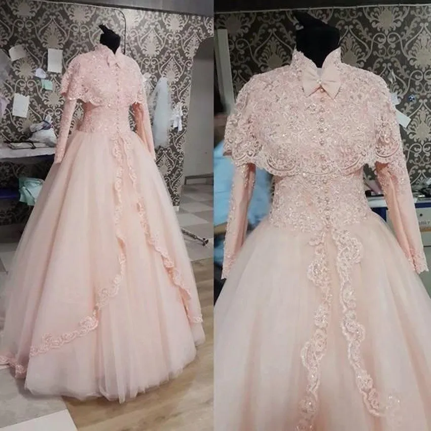 Long Sleeves Vestido De Noiva Muslim Wedding Dresses Ball Gown High Collar Lace Pearls Dubai Arabic Wedding Gown Bridal
Long Sleeves Vestido De Noiva Muslim Wedding Dresses Ball Gown High Collar Lace Pearls Dubai Arabic Wedding Gown Bridal