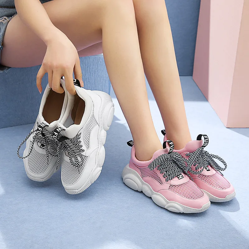 ASUMER 2020 new sneakers shoes women round toe lace up mesh+cow leather shoes simple Ventilation women flats shoes
ASUMER 2020 new sneakers shoes women round toe lace up mesh+cow leather shoes simple Ventilation women flats shoes