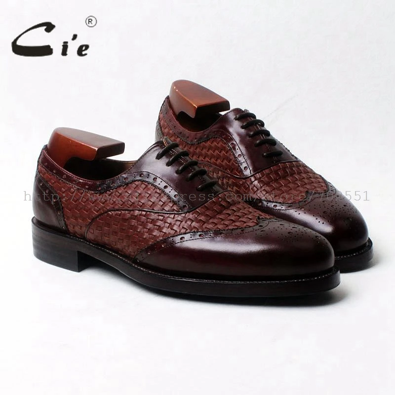 cie round toe wingtips brown weave mixed colors 100%genuine calf leather men's shoe goodyear welt bespoke leather man shoe OX540
cie round toe wingtips brown weave mixed colors 100%genuine calf leather men's shoe goodyear welt bespoke leather man shoe OX540