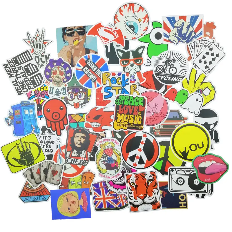 50Pcs/1lot Mixed Stickers for Luggage Laptop Decal Toys Bike Car Motorcycle Phone Snowboard Funny Doodle Cool DIY Sticker
50Pcs/1lot Mixed Stickers for Luggage Laptop Decal Toys Bike Car Motorcycle Phone Snowboard Funny Doodle Cool DIY Sticker