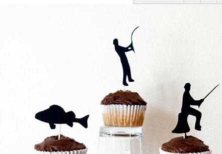 glitter Fishing Silhouette Cupcake Toppers Party Picks baby shower wedding birthday toothpicks decor
glitter Fishing Silhouette Cupcake Toppers Party Picks baby shower wedding birthday toothpicks decor