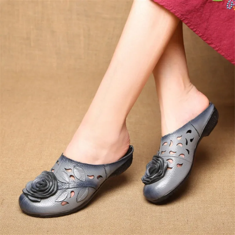 Shoes woman summer new fashion real leather ladies slippers hot Flat shoes casual retro handmade flowers outdoor sandals slipper
Shoes woman summer new fashion real leather ladies slippers hot Flat shoes casual retro handmade flowers outdoor sandals slipper