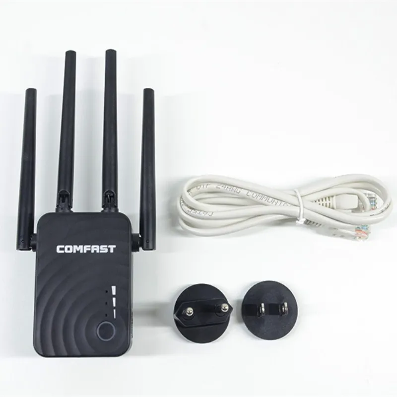 

AC1200 1200Mbps Dual-Band 2.4Ghz/5.8Ghz 4-Antennas WIFI Range Extender booster WiFi Repeater Wireless Home Network Wi-Fi Router