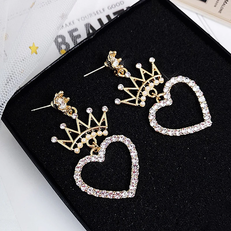 Crystal Pearl Crown Earrings for Women Geometric Heart Star Pearl Earring Girls Wedding Party Statement Earings Fashion Jewelry
Crystal Pearl Crown Earrings for Women Geometric Heart Star Pearl Earring Girls Wedding Party Statement Earings Fashion Jewelry