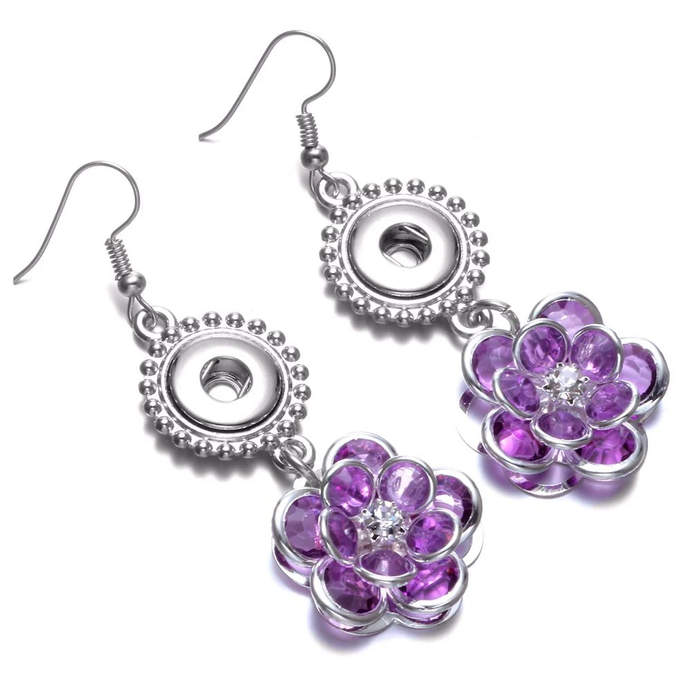 ES0263d New Arrivals Purple Metal Flower Charms Earrings Eardrop Fit 12mm Snap Button Snap Earrings Snap Jewelry
ES0263d New Arrivals Purple Metal Flower Charms Earrings Eardrop Fit 12mm Snap Button Snap Earrings Snap Jewelry
