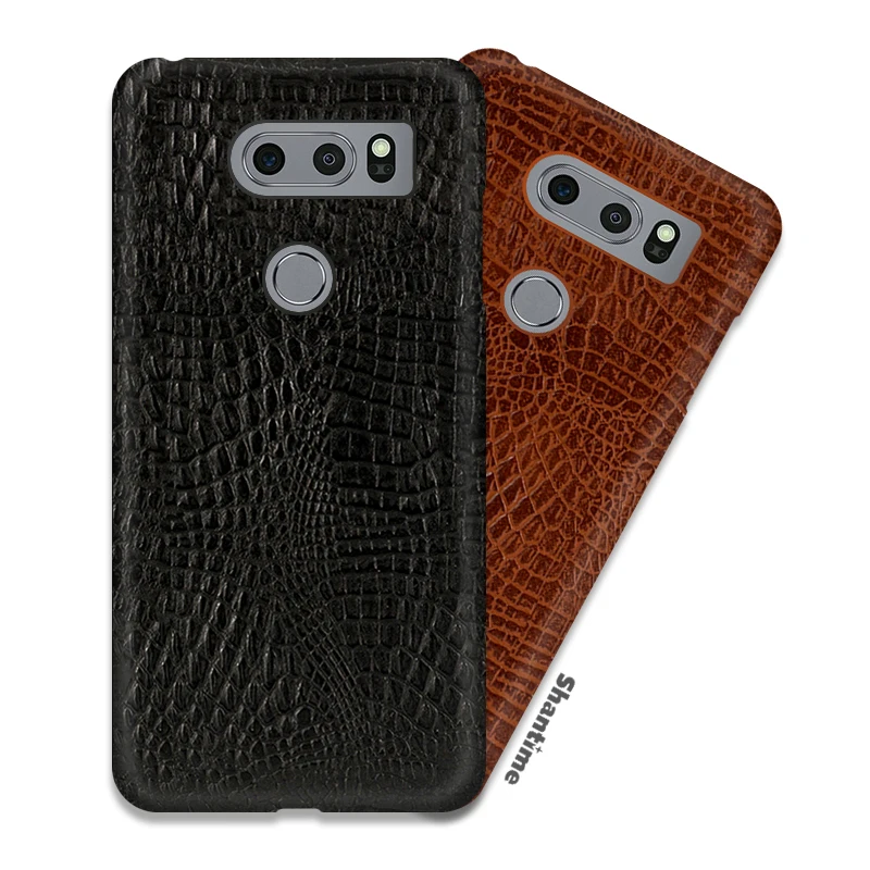 Винтажный чехол из искусственной кожи крокодила для LG V30S ThinQ phone Case в деловом