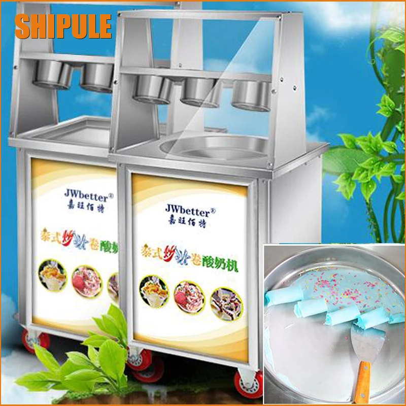 top shelves single pan thailed ice roll machine commercial fried ice cream machine ice yogur machine
top shelves single pan thailed ice roll machine commercial fried ice cream machine ice yogur machine