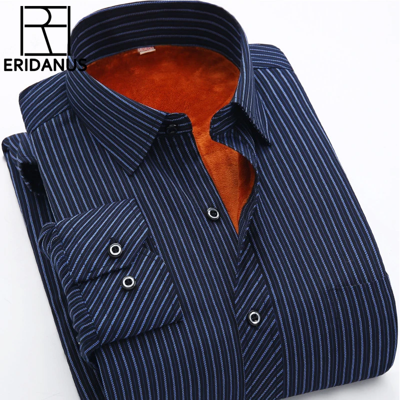New Autumn Winter Men's Warm Long-sleeved Shirt High Quality Thicken Cotton Striped Casual Men Shirts Brand Clothing M618
New Autumn Winter Men's Warm Long-sleeved Shirt High Quality Thicken Cotton Striped Casual Men Shirts Brand Clothing M618