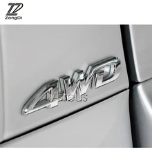 ZD 4WD 4X4 Car 3D Metal Stickers for BMW E46 E60 Ford focus 2 Mazda 3 Volkswagen Polo Golf 4 Skoda octavia Kia rio Abart 2017