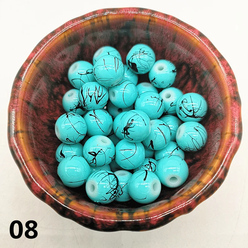 Wholesale 4/6/8/10mm Czech Glass Beads Round Charm Loose Spacer Beads Black Painted For Jewellery Making DIY Bracelet #08
Wholesale 4/6/8/10mm Czech Glass Beads Round Charm Loose Spacer Beads Black Painted For Jewellery Making DIY Bracelet #08