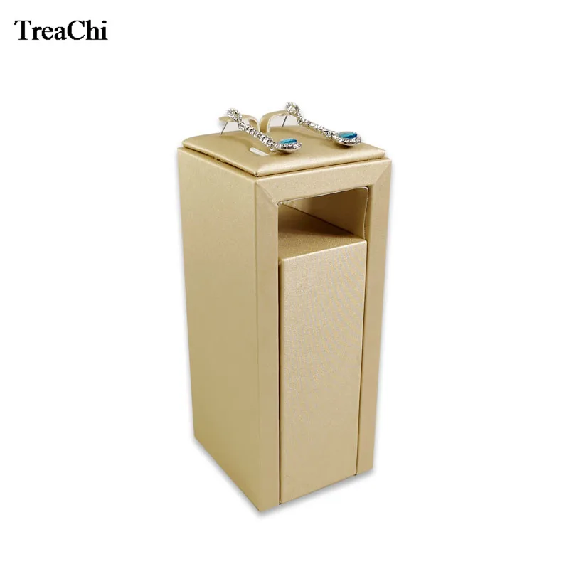 Newest Gold PU Jewelry Counter Showcase Wooden Earring Stud Jewelry Display Organizer Storage Holder Stand Rack Tower
Newest Gold PU Jewelry Counter Showcase Wooden Earring Stud Jewelry Display Organizer Storage Holder Stand Rack Tower