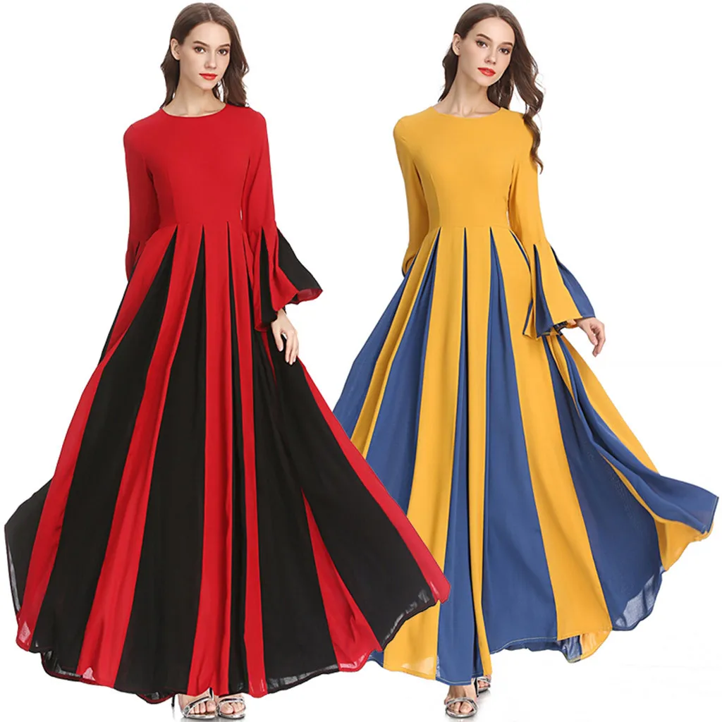 hot muslim dress for women 2019 Women's Stitching Slim A-line Pleated Dress Temperament Tunic Middle East Ramadan Lady Dress
hot muslim dress for women 2019 Women's Stitching Slim A-line Pleated Dress Temperament Tunic Middle East Ramadan Lady Dress