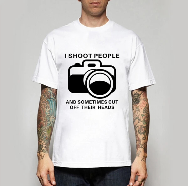 Men Trendy Original Design T Shirts Funny I Shoot People Man T-shirts Leisure Size XS-XXL Tees Tops Tshirts -A311
Men Trendy Original Design T Shirts Funny I Shoot People Man T-shirts Leisure Size XS-XXL Tees Tops Tshirts -A311