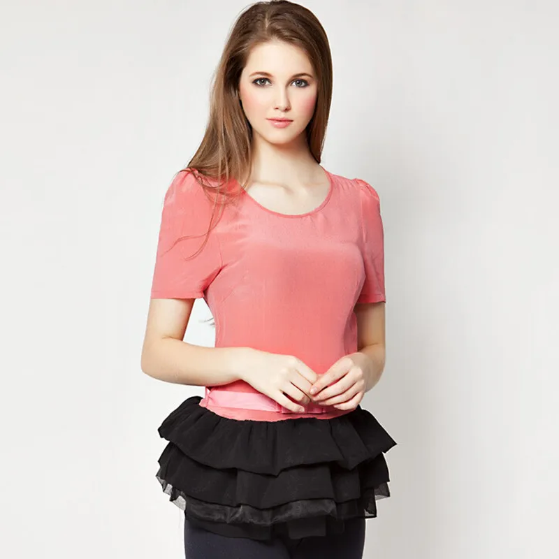 Special price 2020 summer Europe High-end big brand women O-Neck Silk tops Lace Patchwork Short-sleeved shirt
Special price 2020 summer Europe High-end big brand women O-Neck Silk tops Lace Patchwork Short-sleeved shirt