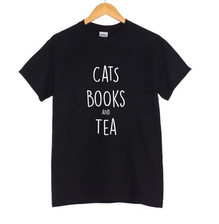 Cats, Books and Tea Letters Print Women tshirt Cotton Casual Funny t shirts For Lady Top Tee Hipster Drop Ship F563
Cats, Books and Tea Letters Print Women tshirt Cotton Casual Funny t shirts For Lady Top Tee Hipster Drop Ship F563