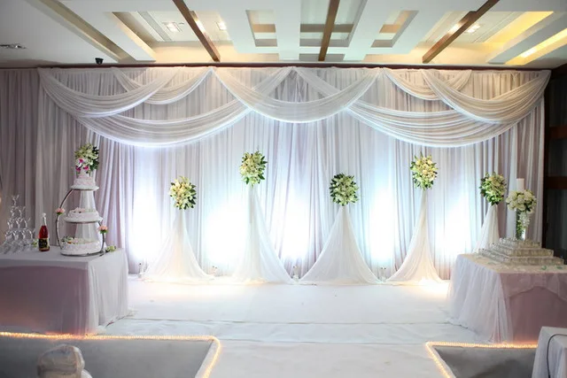 1 set 3 * 6 m ice silk silk wedding curtain background/ White wedding backdrop/ The modern fashion stage background
1 set 3 * 6 m ice silk silk wedding curtain background/ White wedding backdrop/ The modern fashion stage background