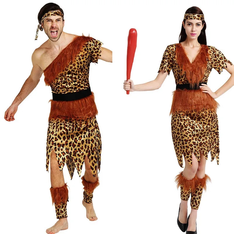Women man Costume Caveman Original Savage Wild Cosplay Ancient Christmas Halloween Christmas| |
