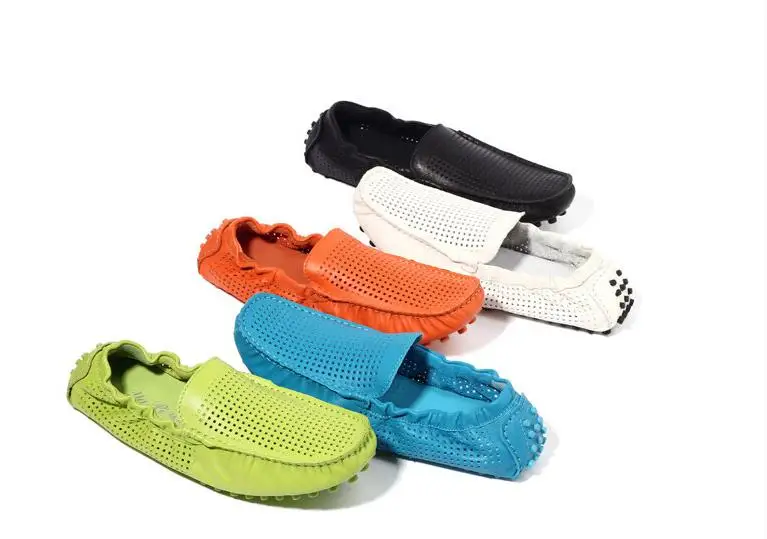Summer Spring Slip-On Genuine Leather Men's Casual Shoes Cut-Outs Flats Loafers Dress Shoes Seaside Breathable Moccasin Gommino
Summer Spring Slip-On Genuine Leather Men's Casual Shoes Cut-Outs Flats Loafers Dress Shoes Seaside Breathable Moccasin Gommino