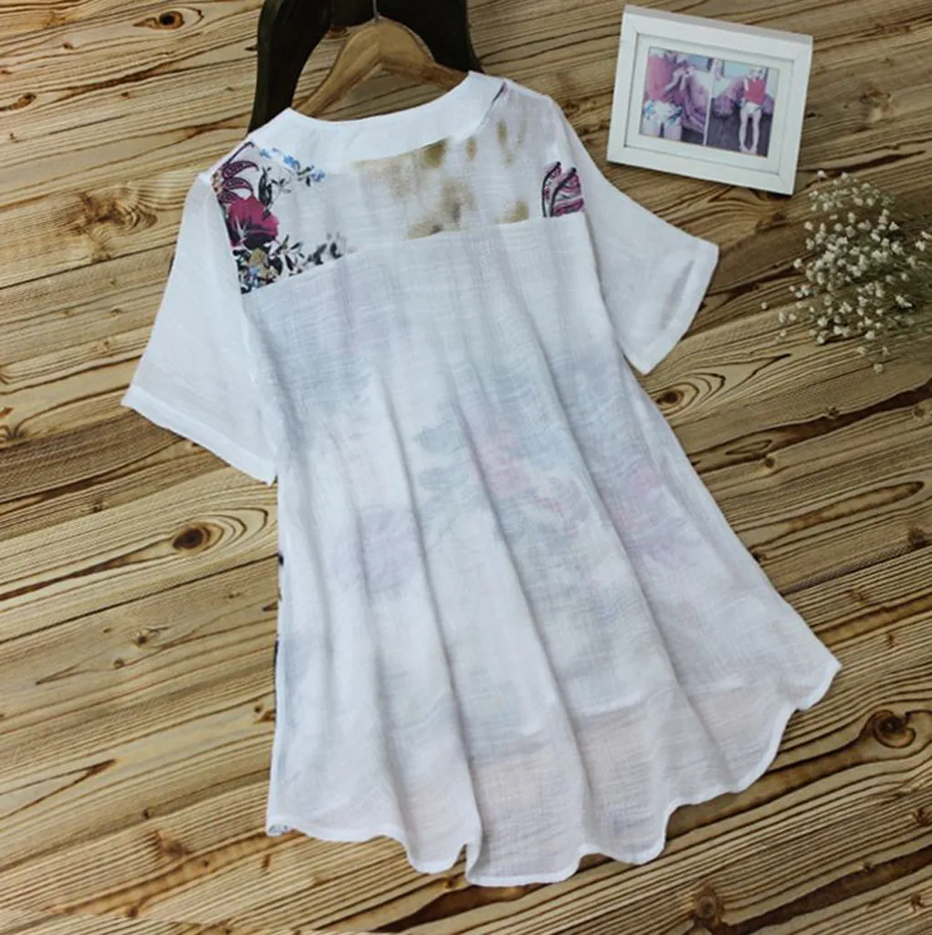 2019 Blouse Women Plus Size Vintage V-Neck Floral Printing PatchTops Women Casual Short Sleeves Top Shirt Blouse
2019 Blouse Women Plus Size Vintage V-Neck Floral Printing PatchTops Women Casual Short Sleeves Top Shirt Blouse