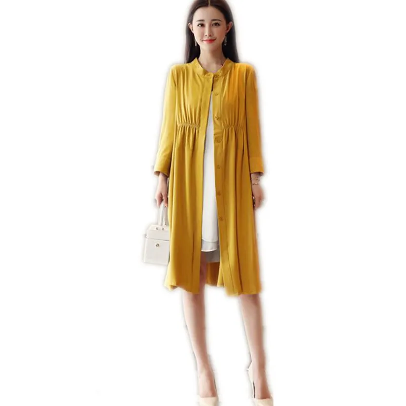 New Arrival Women Spring Autumn Women Trench Outerwear Fashion Single Breasted Medium-Long Women Trench Thin 2018 New Top Q259
New Arrival Women Spring Autumn Women Trench Outerwear Fashion Single Breasted Medium-Long Women Trench Thin 2018 New Top Q259