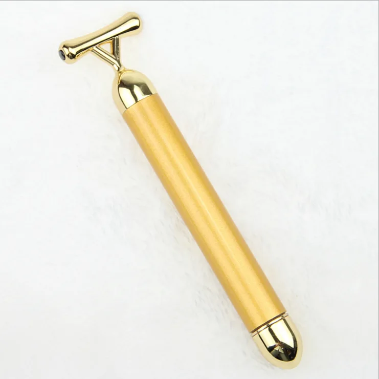 Slim Face 24k Gold Vibration Facial Skin Roller Massager Stick Lift Skin Tightening Wrinkle Bar Face Gift massageador de rosto
Slim Face 24k Gold Vibration Facial Skin Roller Massager Stick Lift Skin Tightening Wrinkle Bar Face Gift massageador de rosto