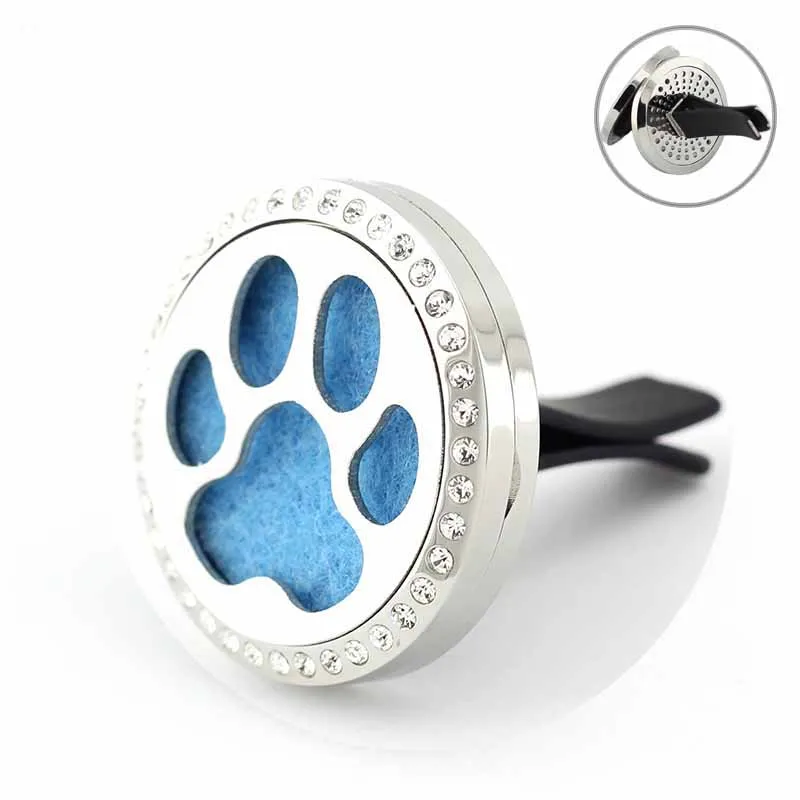 30mm Stainless Steel Dog Lover Paw Car Air Freshener Aromatherapy Essential Oil Diffuser With Vent Clip
30mm Stainless Steel Dog Lover Paw Car Air Freshener Aromatherapy Essential Oil Diffuser With Vent Clip