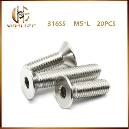 Free shipping DIN7991 316 stainless steel countersunk head flat head screws Hex socket screws M5 screws bolts
Free shipping DIN7991 316 stainless steel countersunk head flat head screws Hex socket screws M5 screws bolts