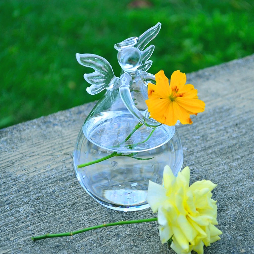Ясные ангельские круглый висячая стеклянная ваза бутылка Террариум Гидропоника