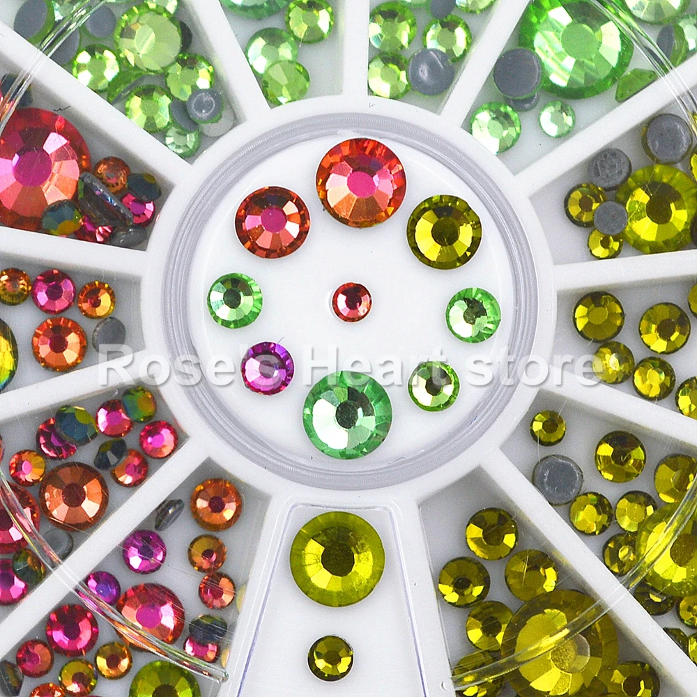 Mixed sizes green Crystal Nail Rhinestones Flat Bottom Round 3D Decor Wheel Manicure glitter Nail Art Decorations 2mm to 6mm
Mixed sizes green Crystal Nail Rhinestones Flat Bottom Round 3D Decor Wheel Manicure glitter Nail Art Decorations 2mm to 6mm