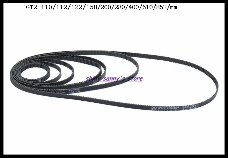 

GT2-110/122/158/200/280/300/400/852mm Synchronous Belts Closed Loop Timing Belt Rubber 2GT 6mm 3D Printers Parts Brand New