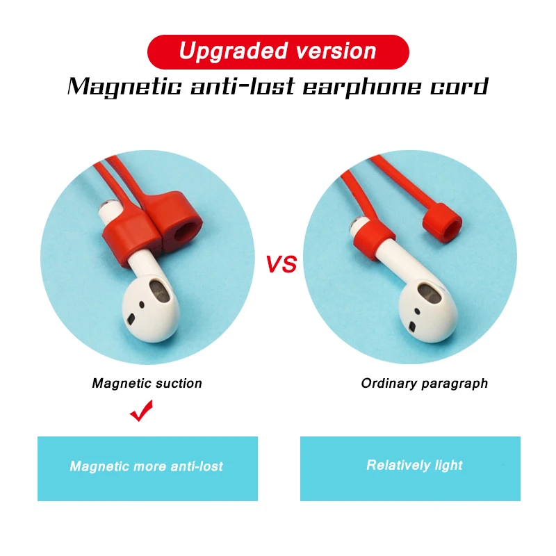 Magnetic Silicone Earphone Anti-Lost Rope Cable For AirPods Strap Wireless Earphone Accessories For Apple Airpods Earbuds Line
Magnetic Silicone Earphone Anti-Lost Rope Cable For AirPods Strap Wireless Earphone Accessories For Apple Airpods Earbuds Line